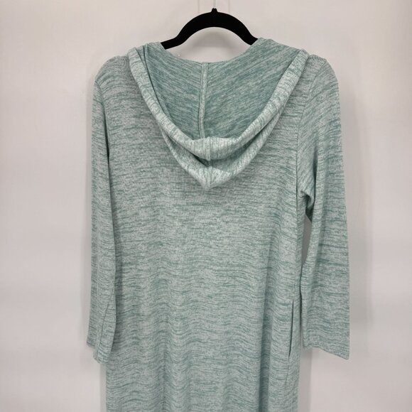 Soft Surroundings Sweater Dress Womens‎ Petite Large Blue Polyester Cotton Hood - Picture 6 of 8